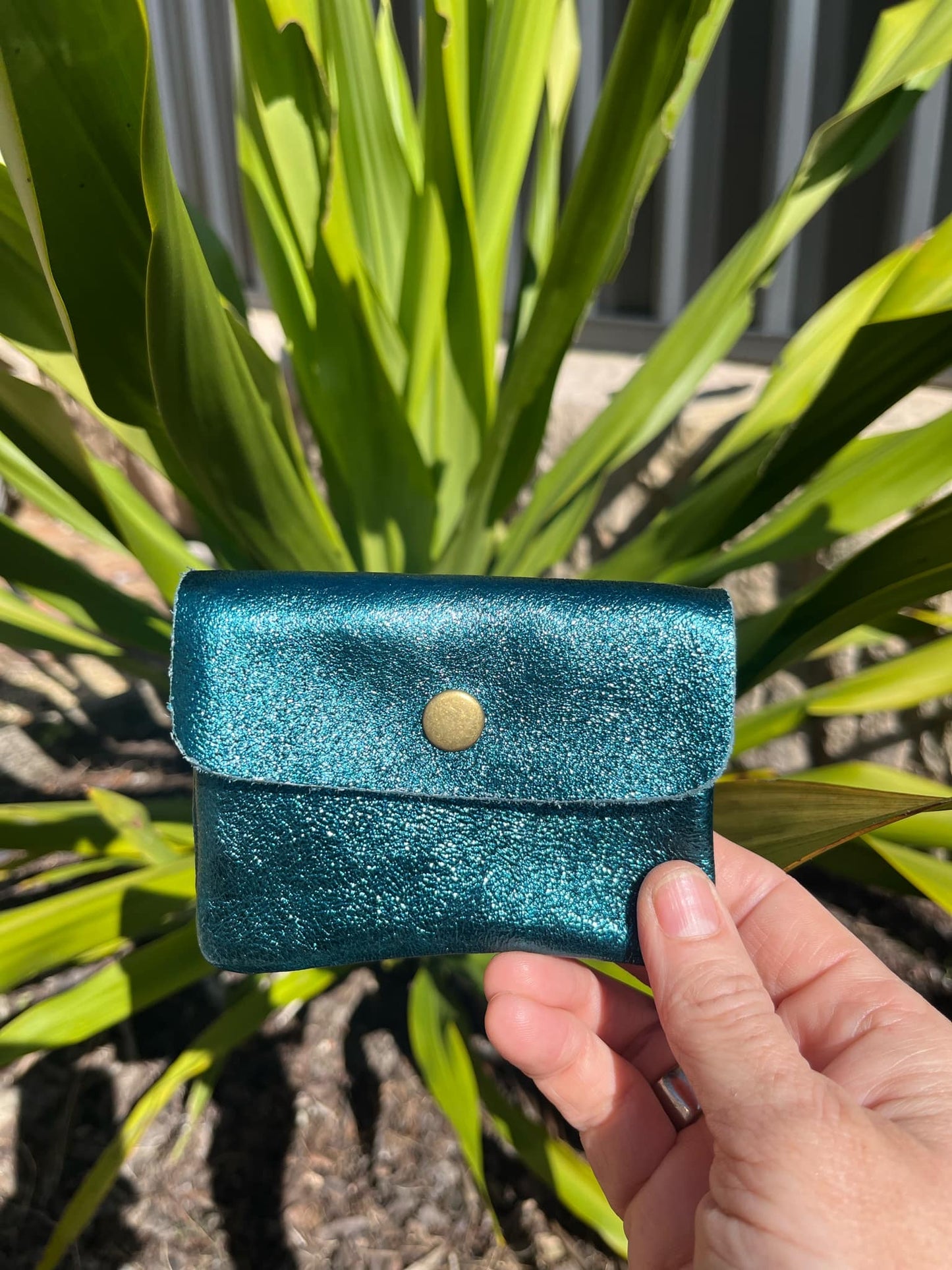 Coin Purse - Metallic Emerald