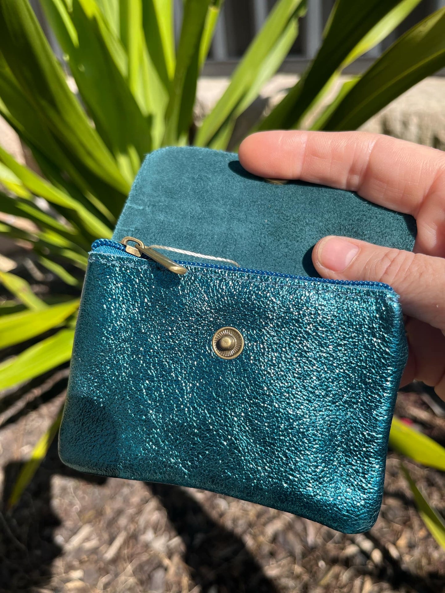 Coin Purse - Metallic Emerald