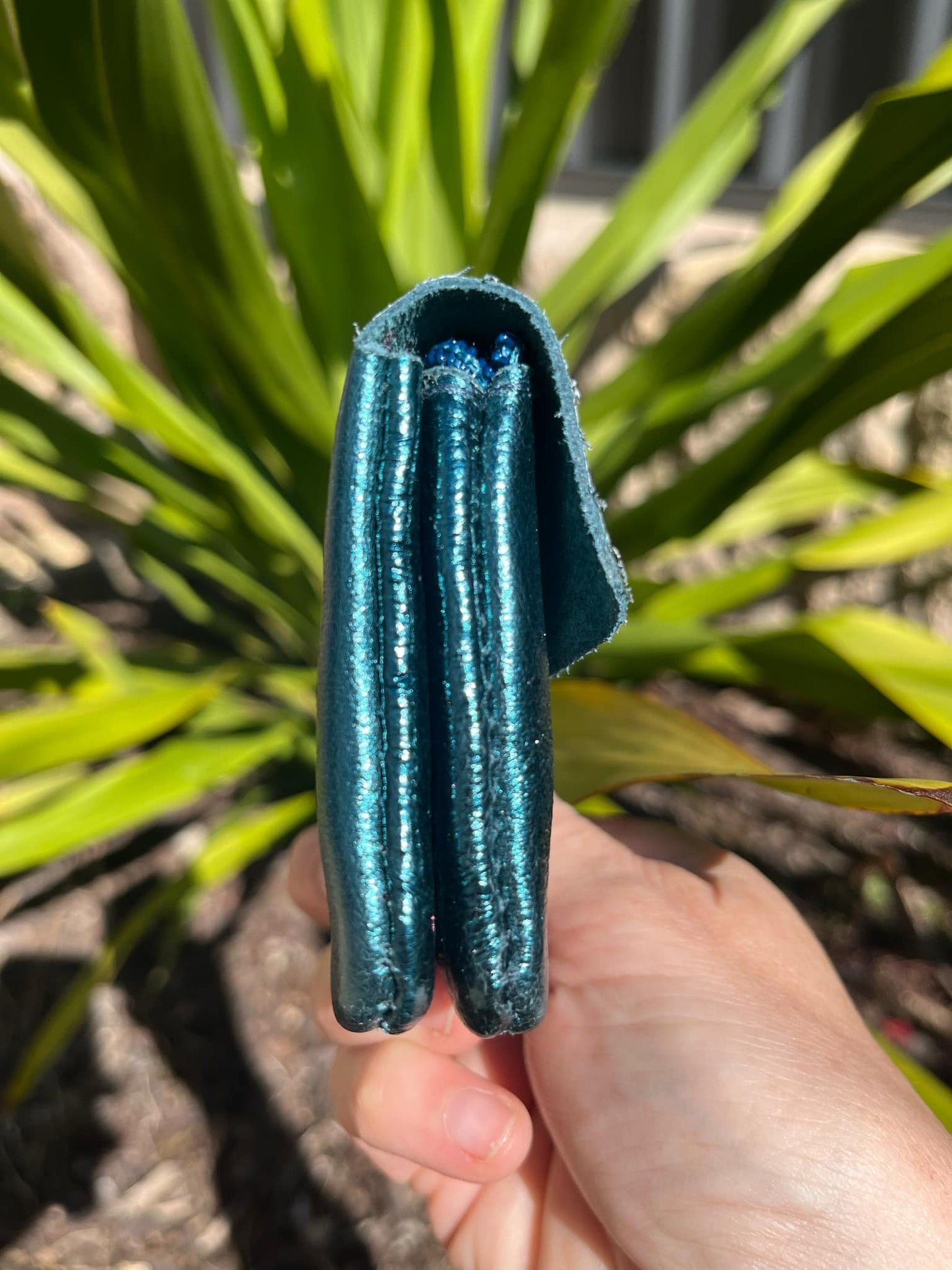 Coin Purse - Metallic Emerald
