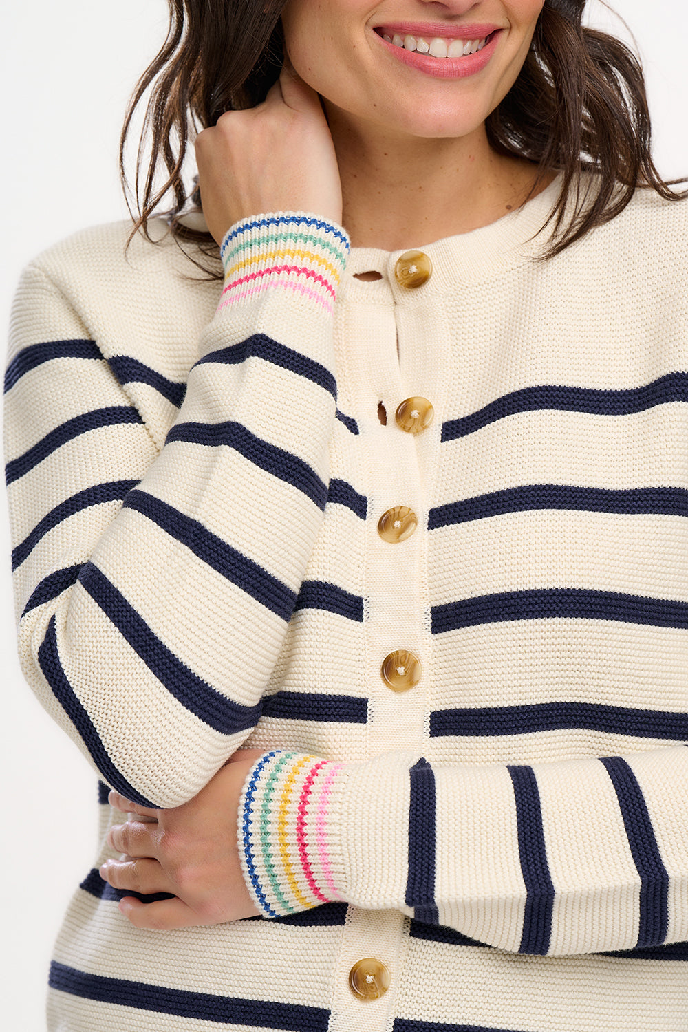 Anessa Cardigan - Rainbow Cuff