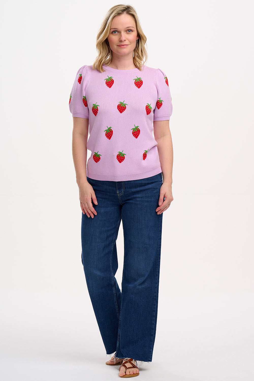 Dominique Knit Top - Summer Strawberry Lilac