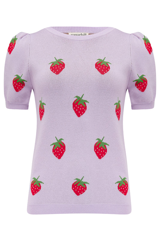 Dominique Knit Top - Summer Strawberry Lilac