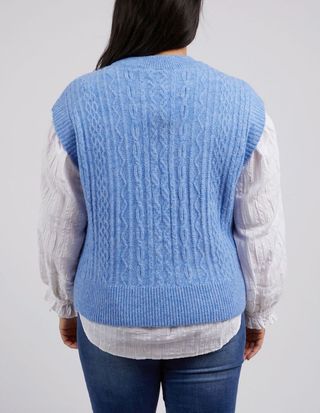 Bramble Knit Vest - Light Blue