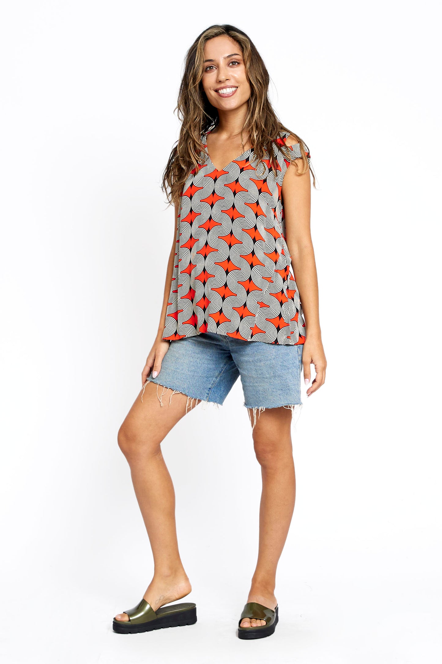 Pomie Blouse - Coral
