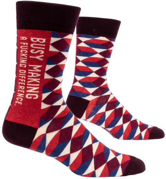 Busy making A F**king Difference  - Mens Socks