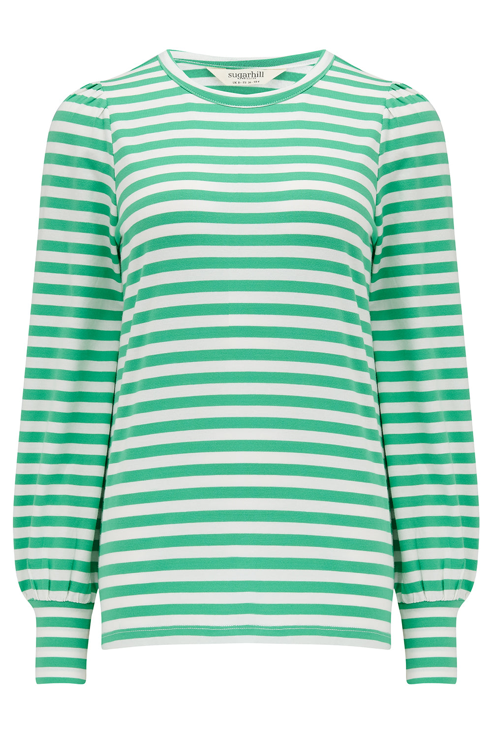Griselda Jersey Top - Green Stripes