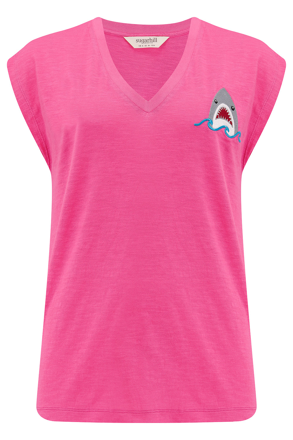 Ariana V-Neck Tank T-Shirt - Fin-tastic Shark