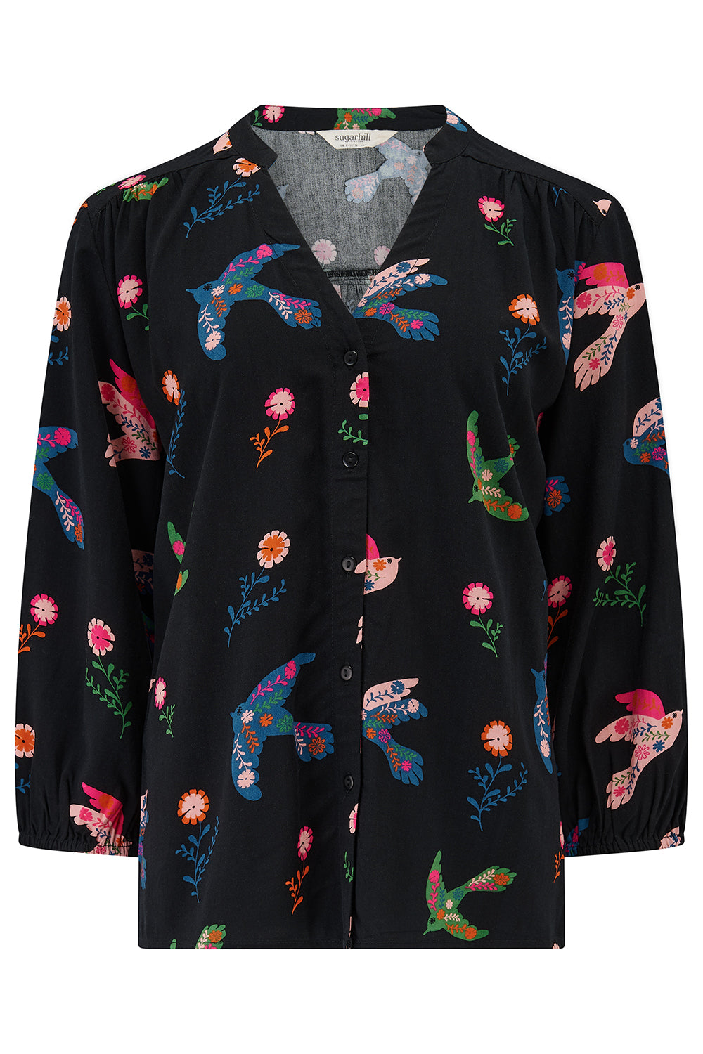 Elkie Blouse - Rainbow Folk Bird