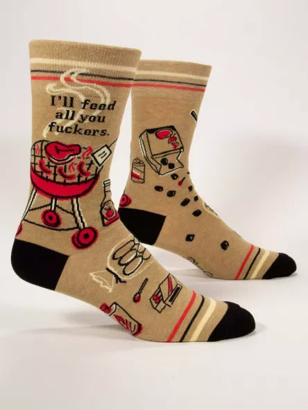 Feed all you f**kers - Mens socks