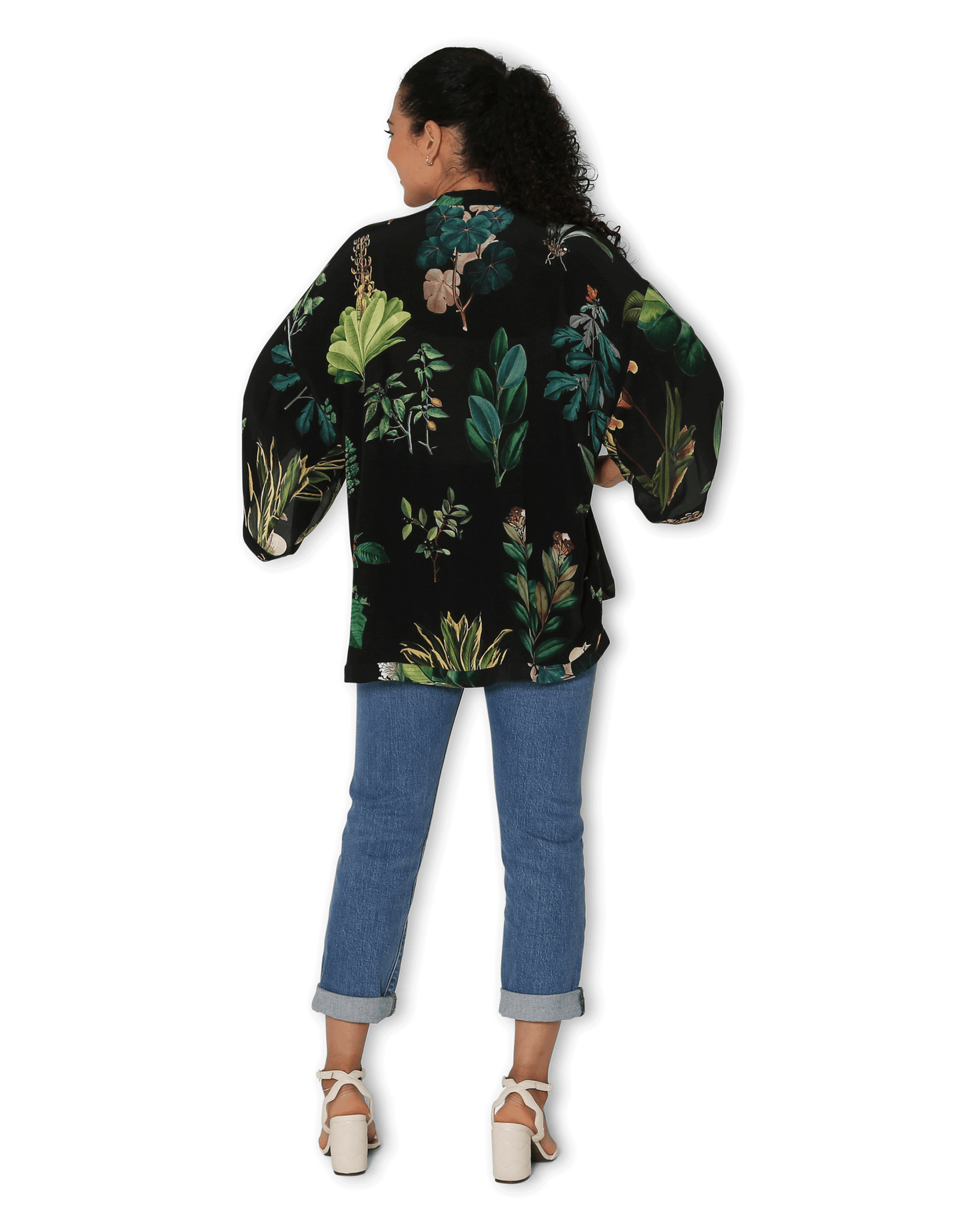 Short Silk Kimono - Ancient Botany