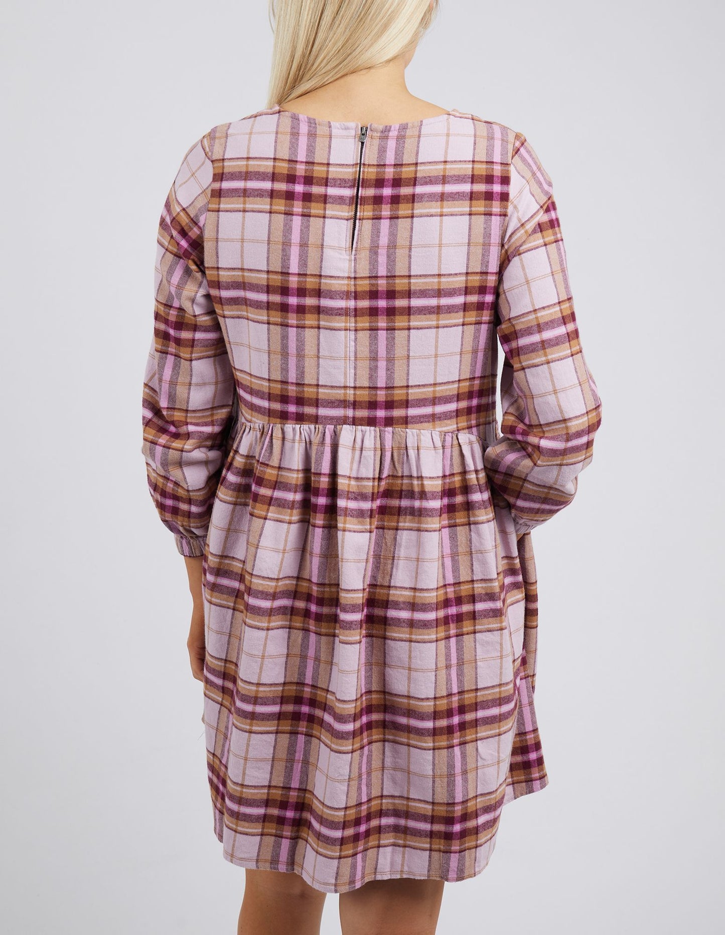 Harriet Check Dress - Pink