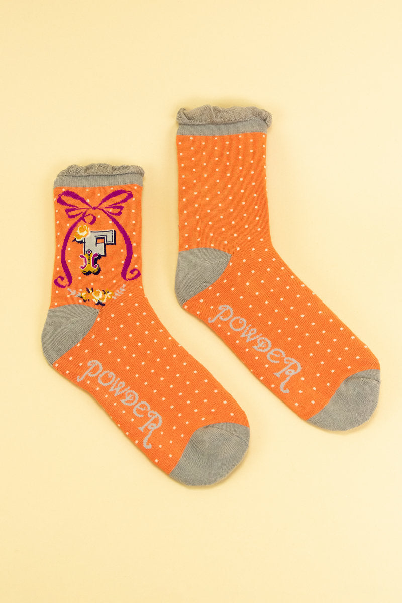 Letter Socks - F