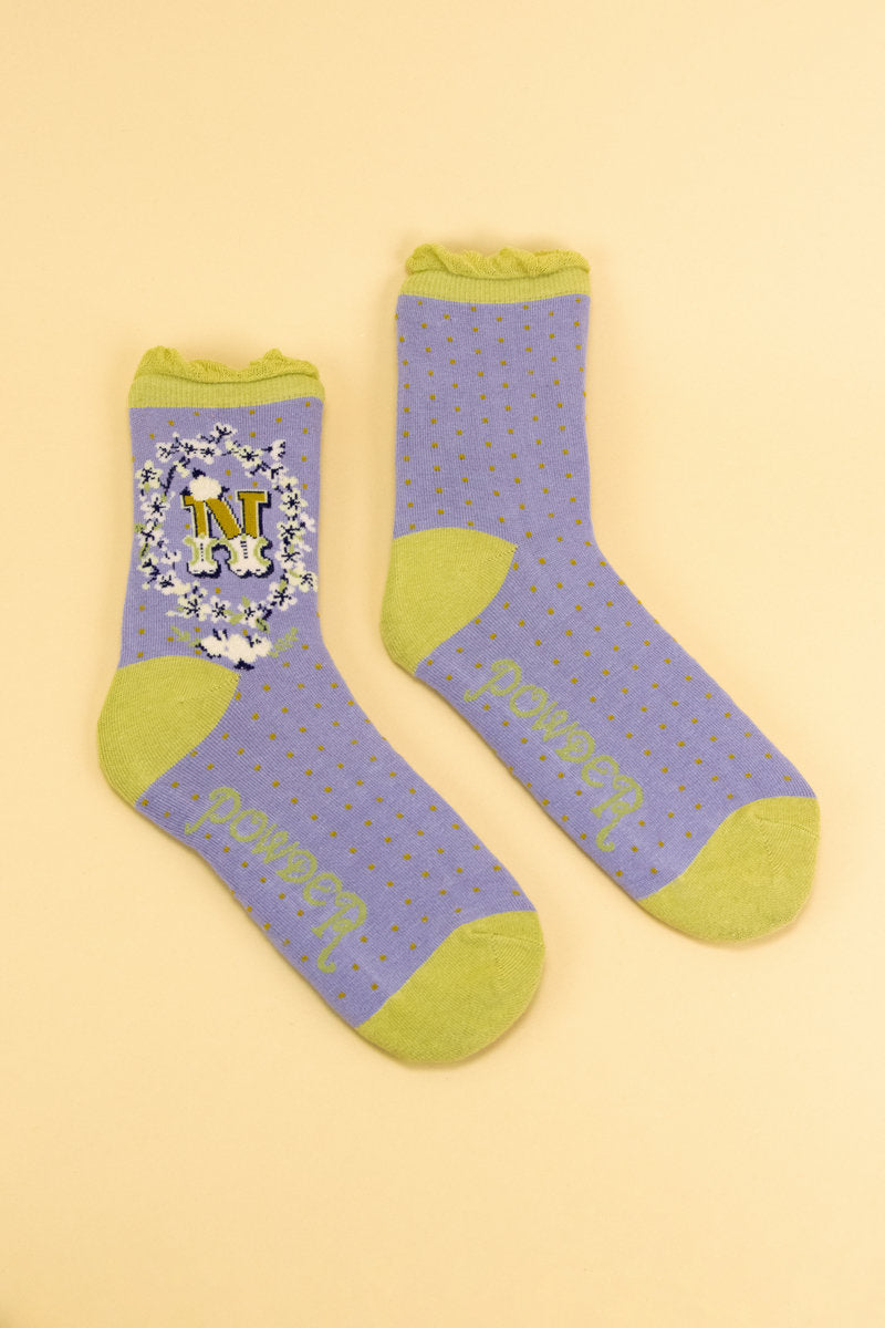 Letter Socks - N
