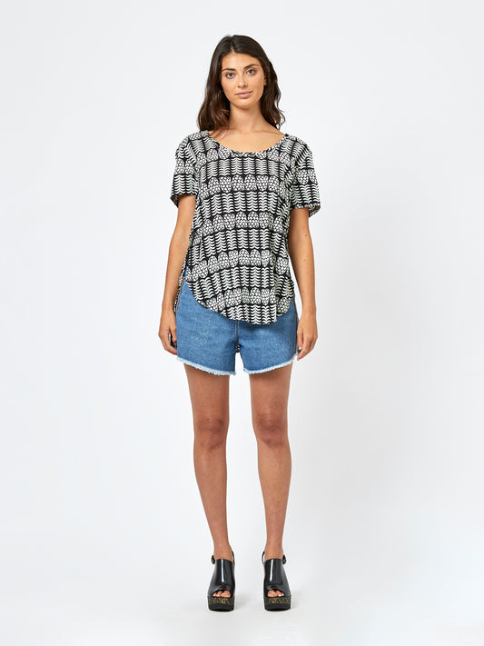 Portiri Blouse - Nanas Black