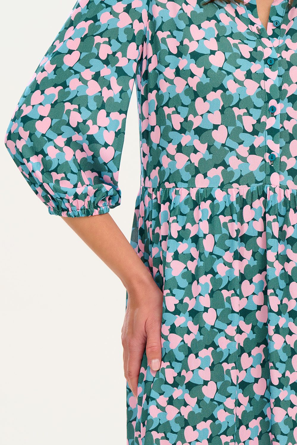 Astra Smock Dress - Multi Layered Hearts