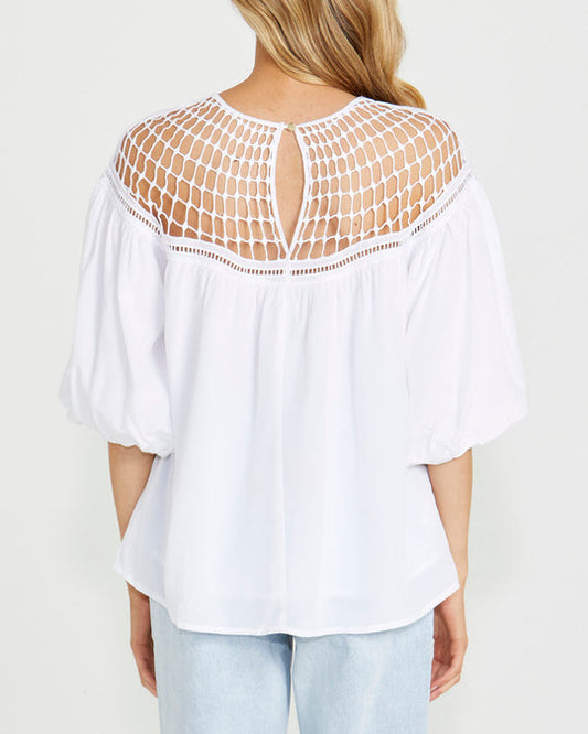 Faith Lace Top - White