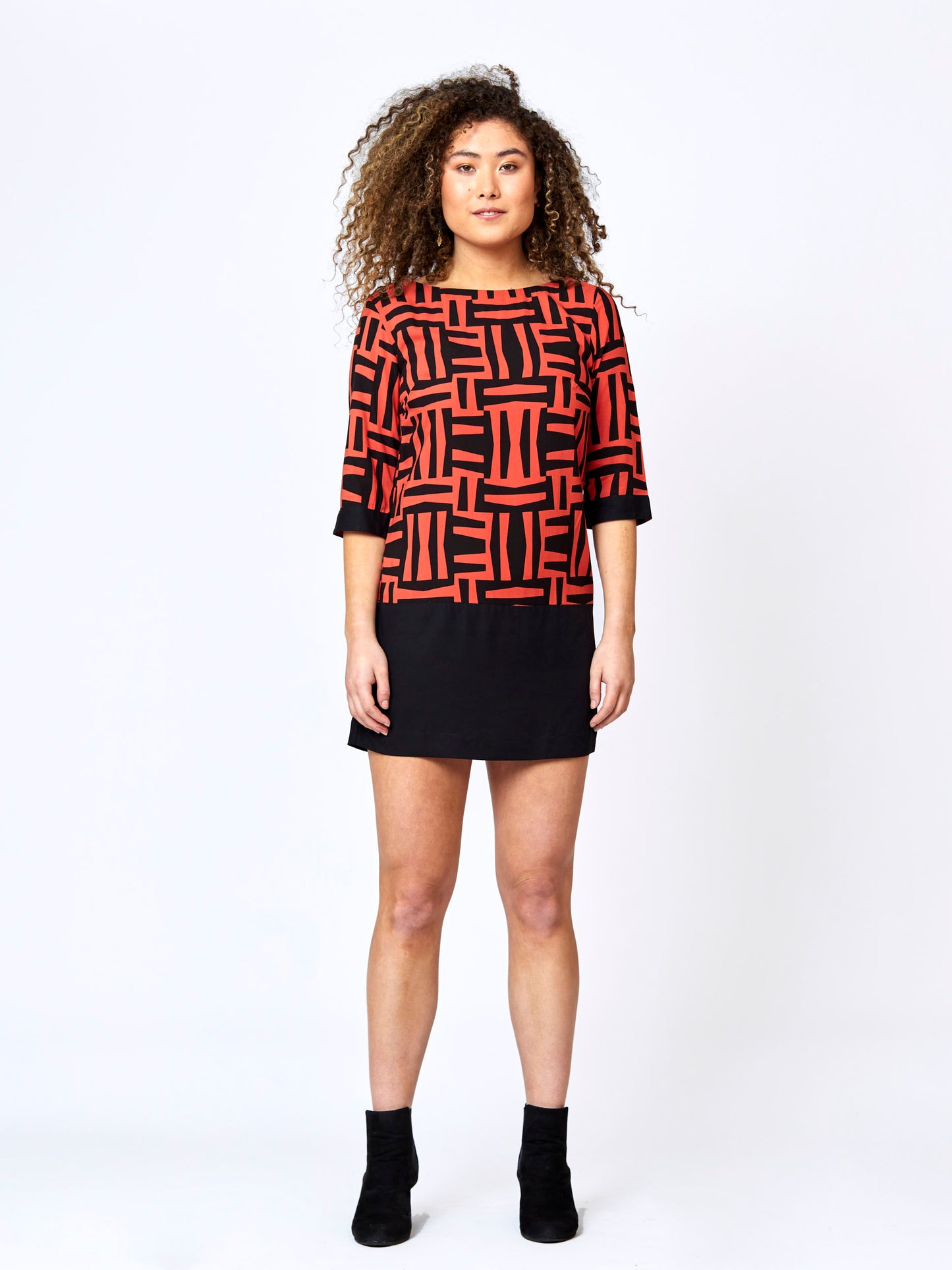 Lass Mini Shift Dress - Hepburn Hibiscus