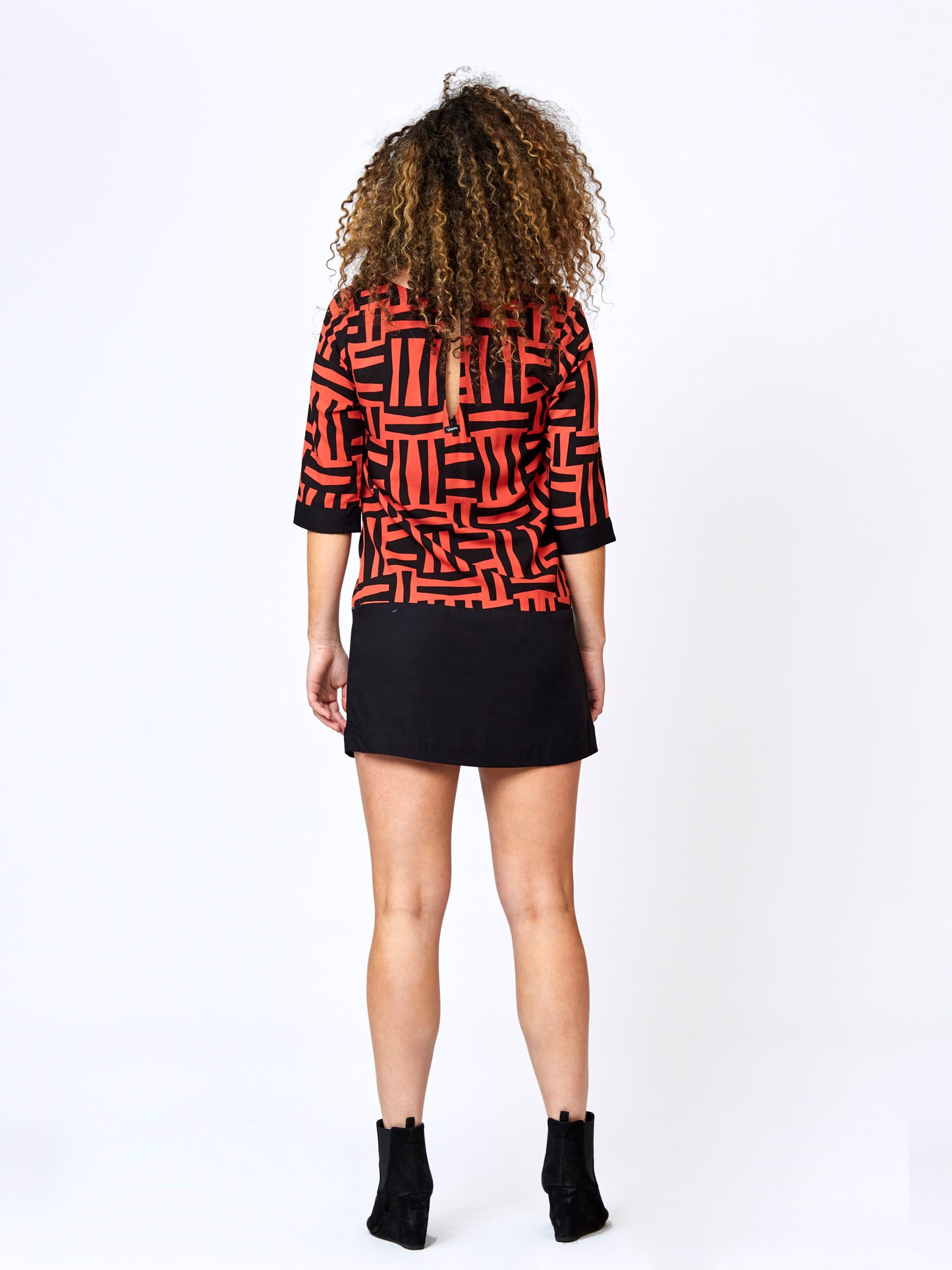 Lass Mini Shift Dress - Hepburn Hibiscus