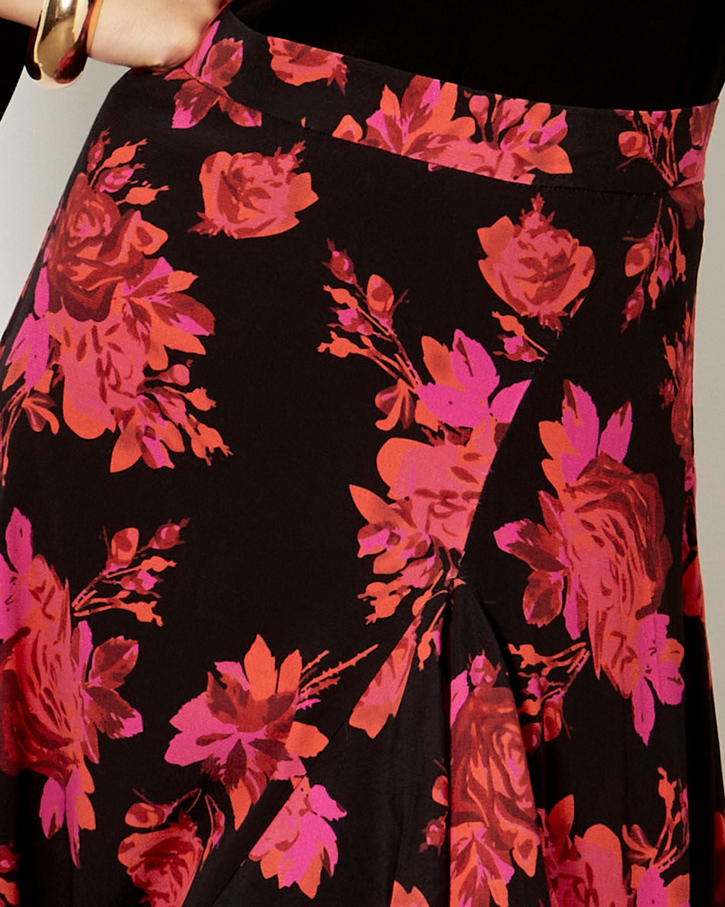 Walk Away Ruffle Skirt - Punch Floral