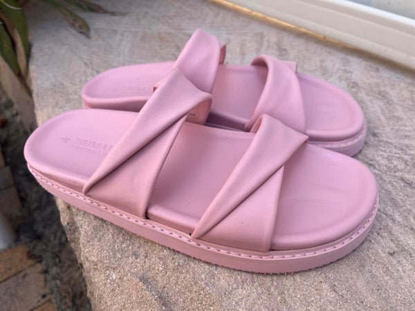Ahoy Leather Slide - Pale Pink