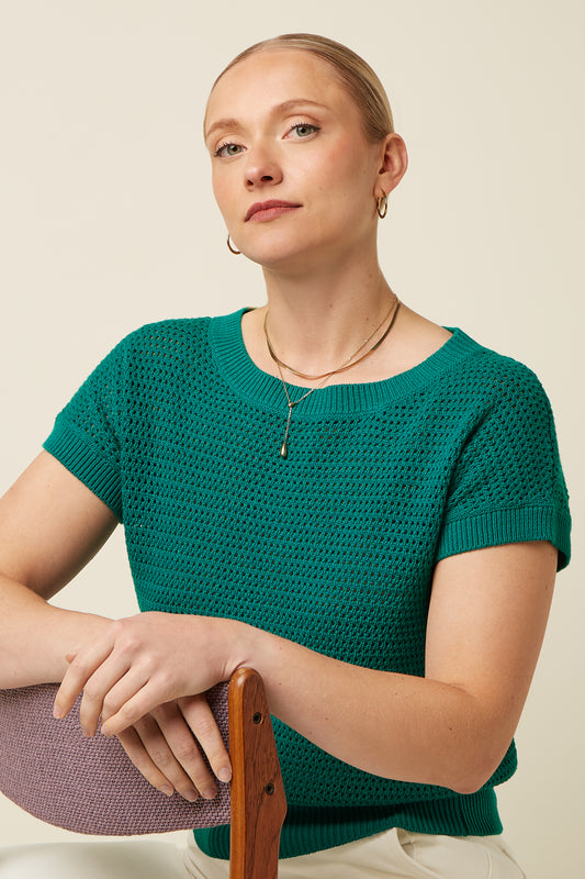 Boatneck Top Soleil - Ponderosa Green