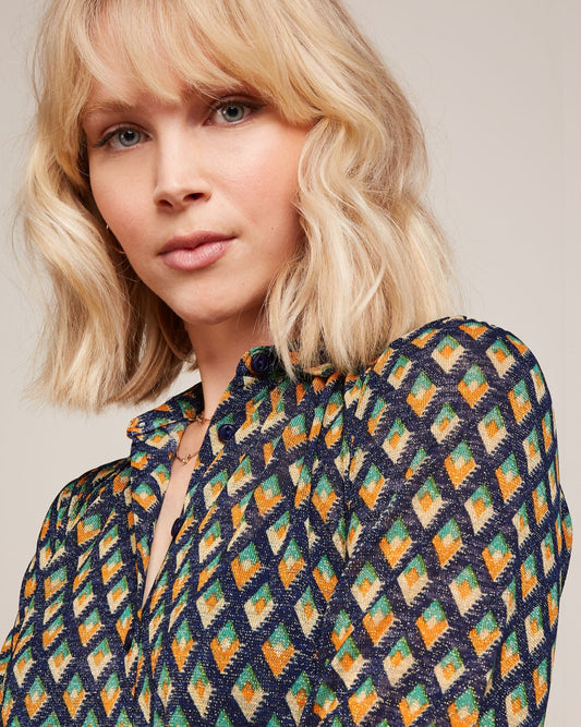 Carina Blouse - Pebbles