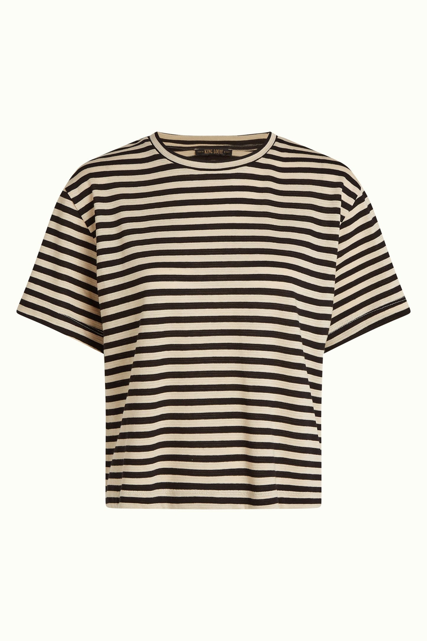 Boxy Tee - Chopito Stripe Black