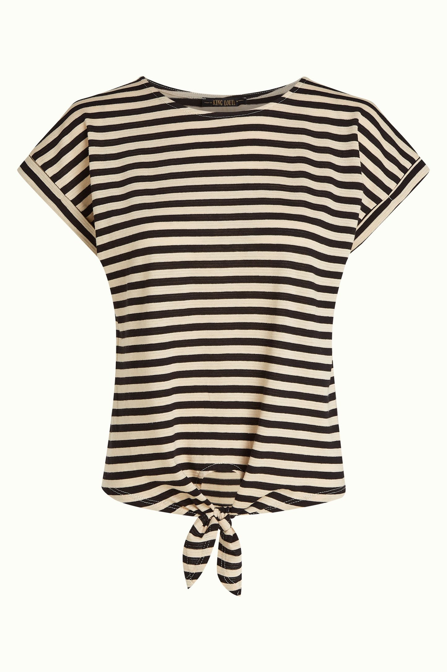 Aria Knot Top  - Chopito Stripe Black