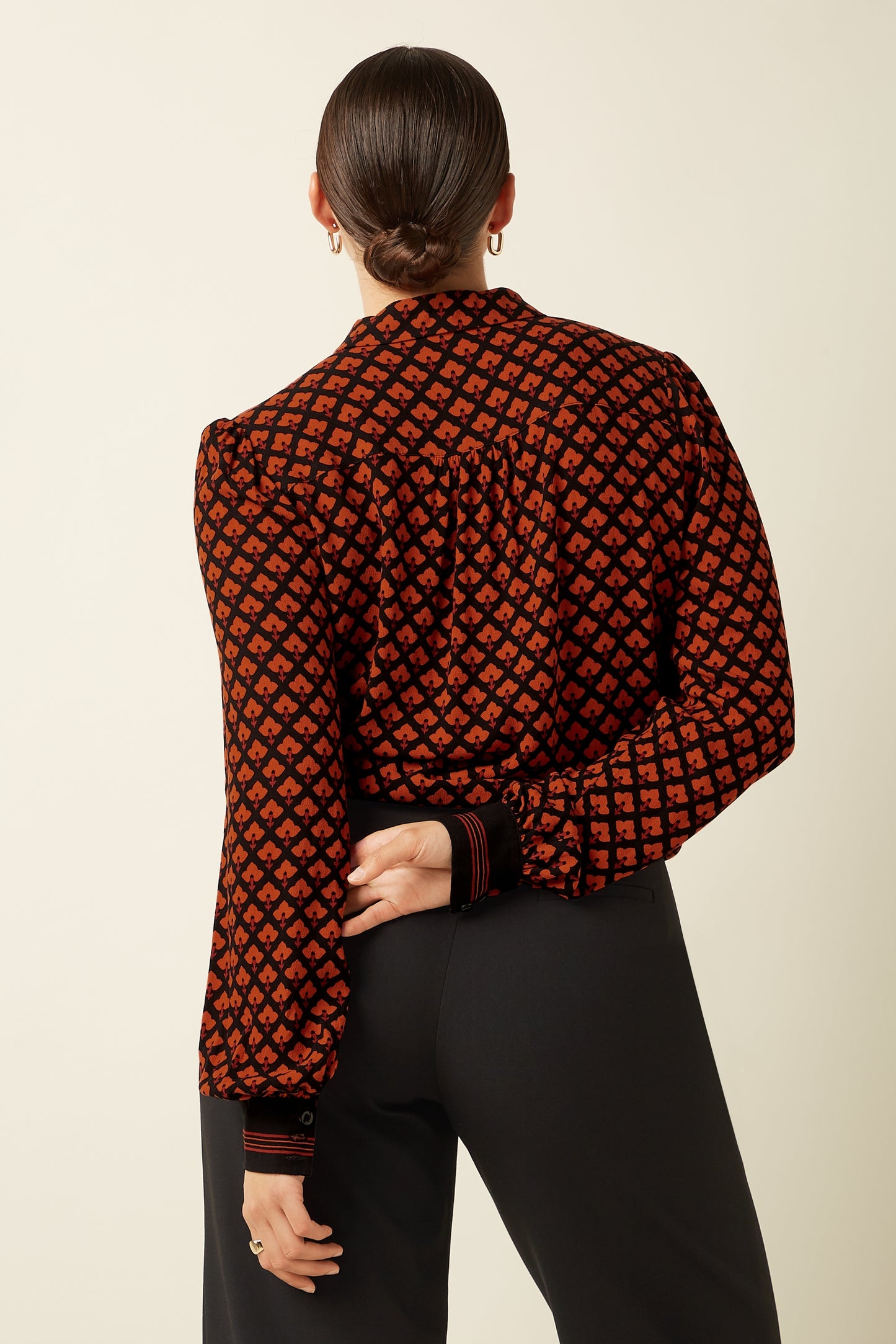 Maisie Blouse - Moire Black