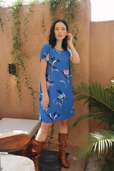 Camilla Dress - Blue Magnolias