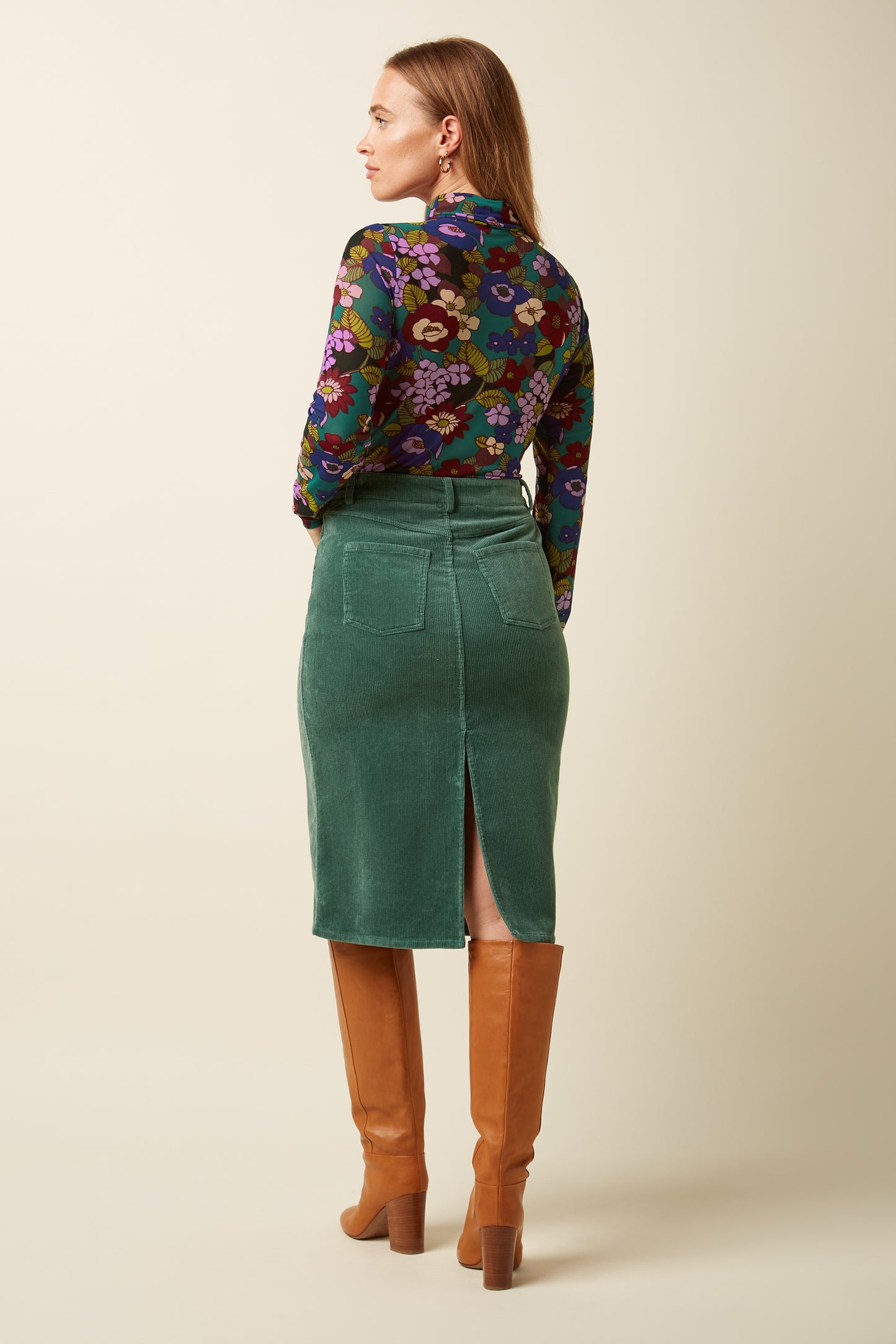 Prisca Skirt - Matcha Green Cord