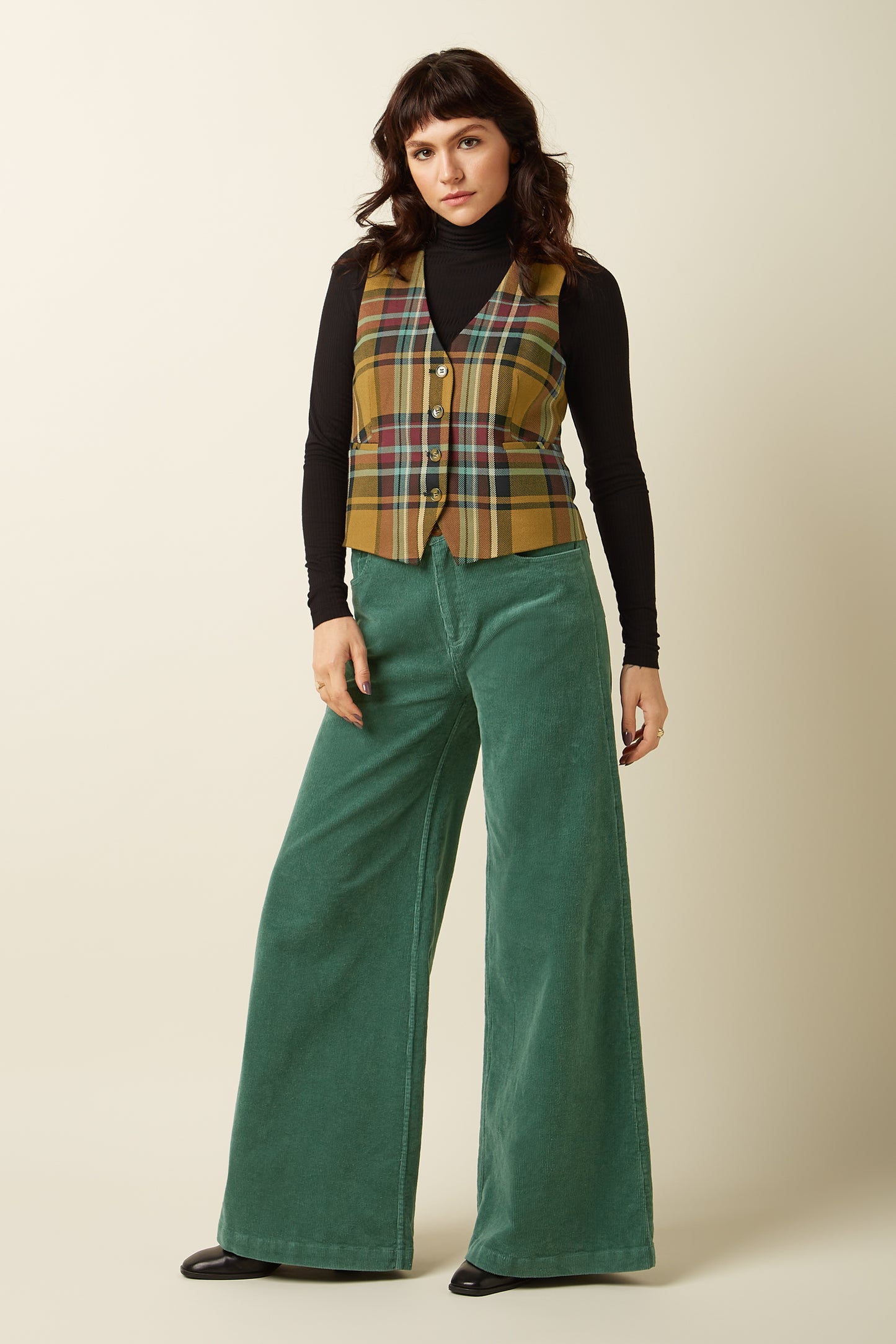Peppa Pants - Matcha Green Corduroy
