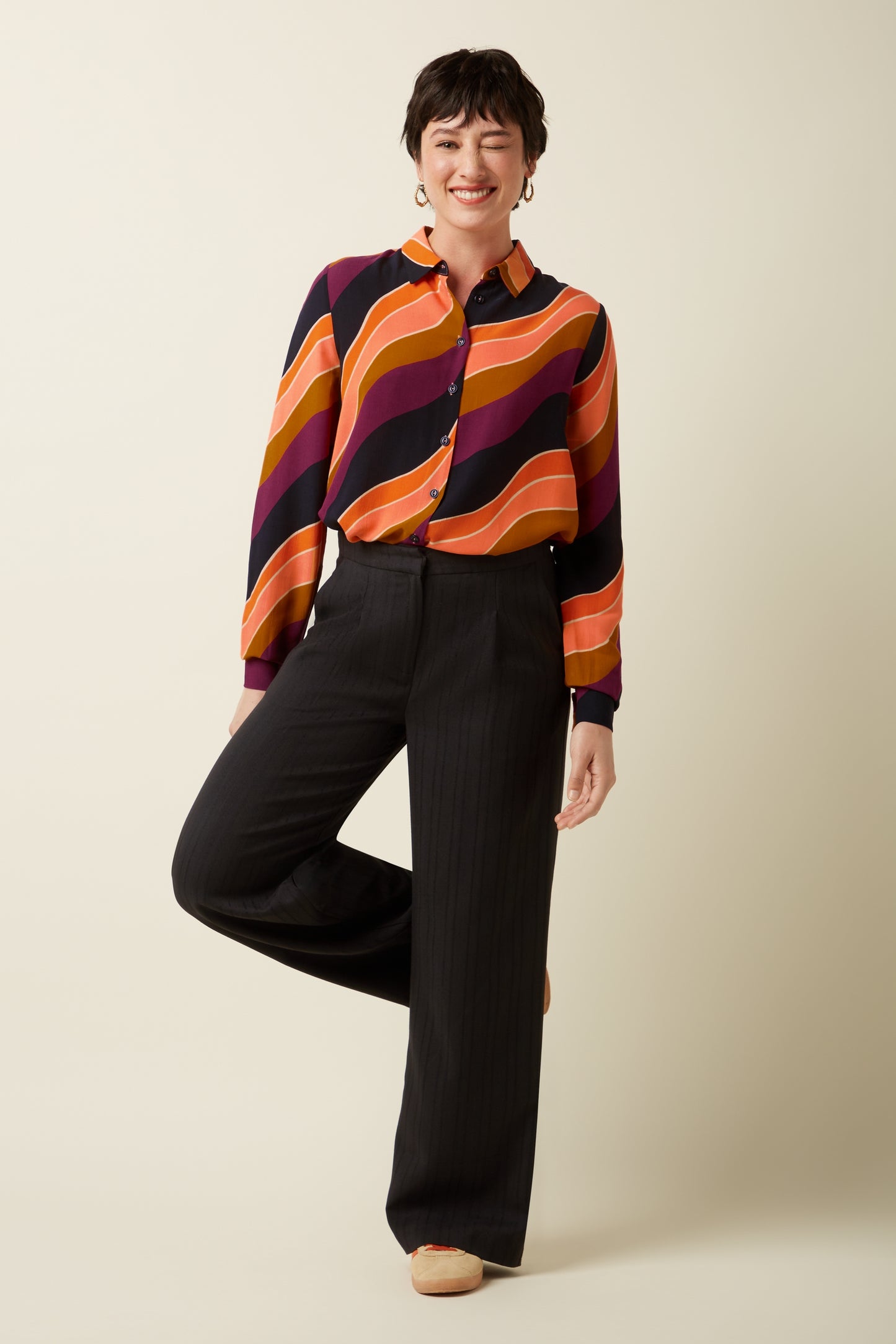Maisie Blouse - Razzle Beaujolais Red