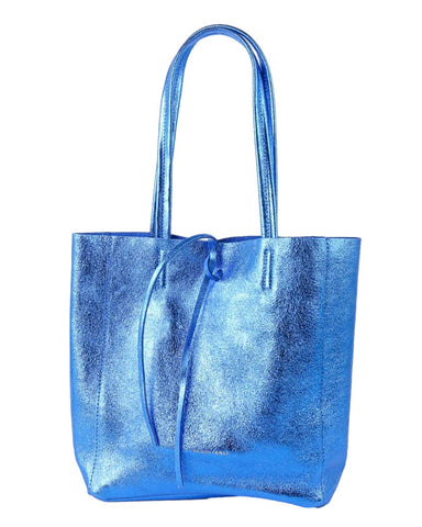 Tote Bag  - Metallic Electric Blue