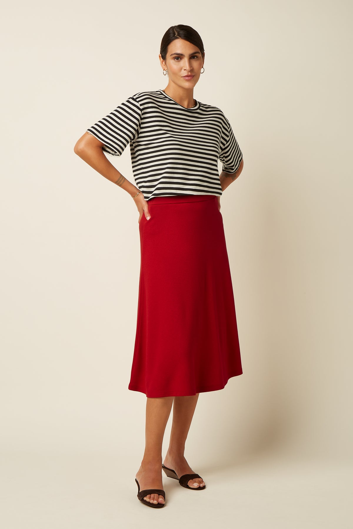 Boxy Top Chopito Stripe - Black
