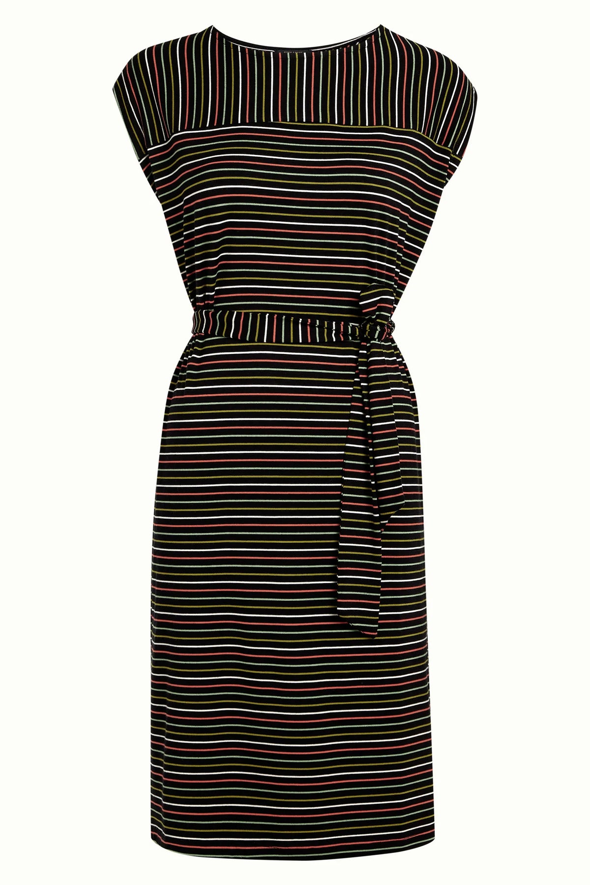 Vera Dress Menchini Stripe - Black