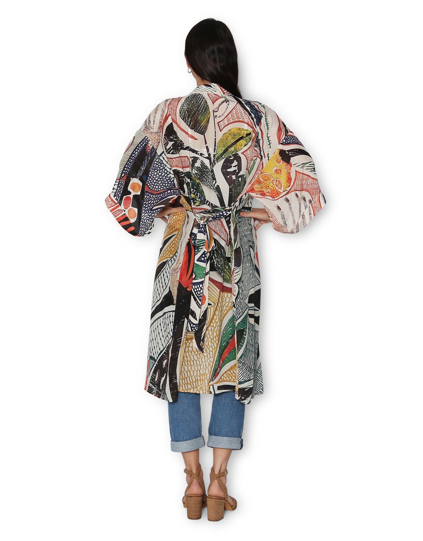 Longline Silk Kimono - Sunshine And Natives