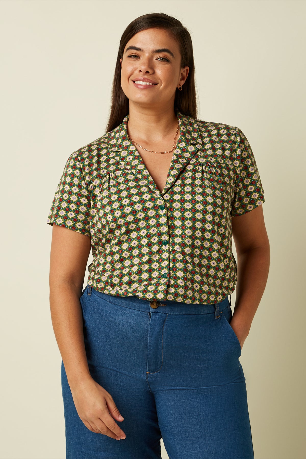 Tex Blouse Jade - Ponderosa Green