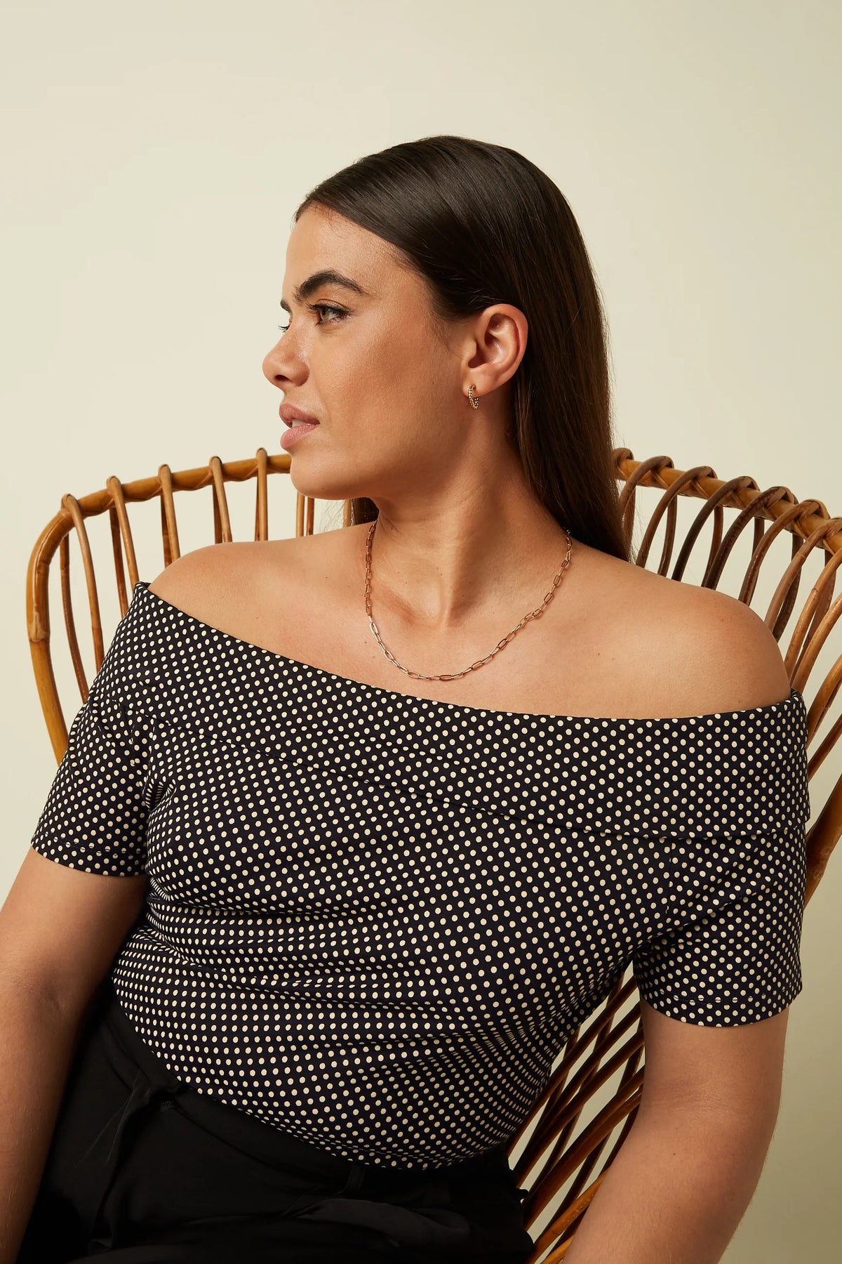 Nives Top Piper Jersey - Black