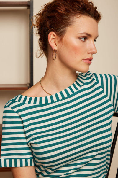 Boatneck Top - Ponderosa Green