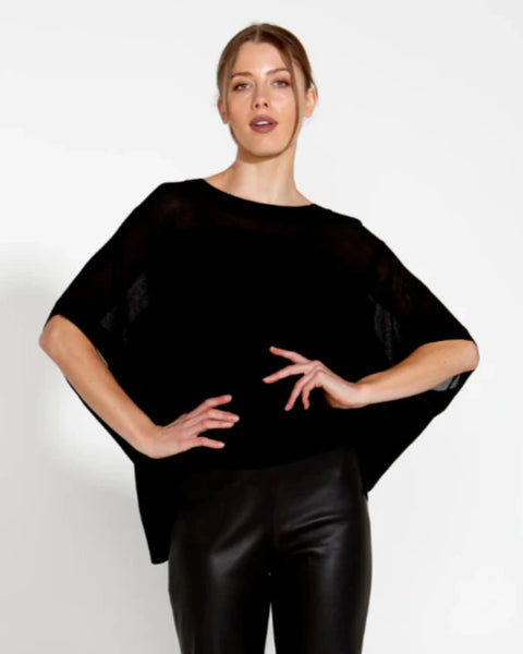 Irises Knit Top - Black