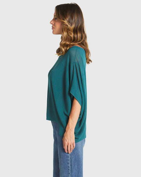 Irises Knit Top - Teal