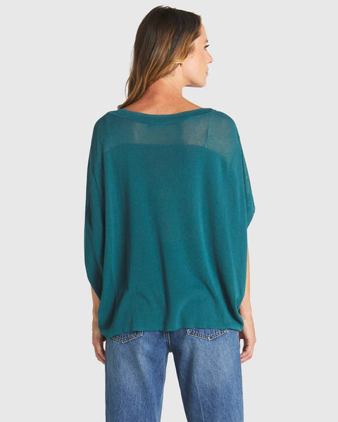 Irises Knit Top - Teal