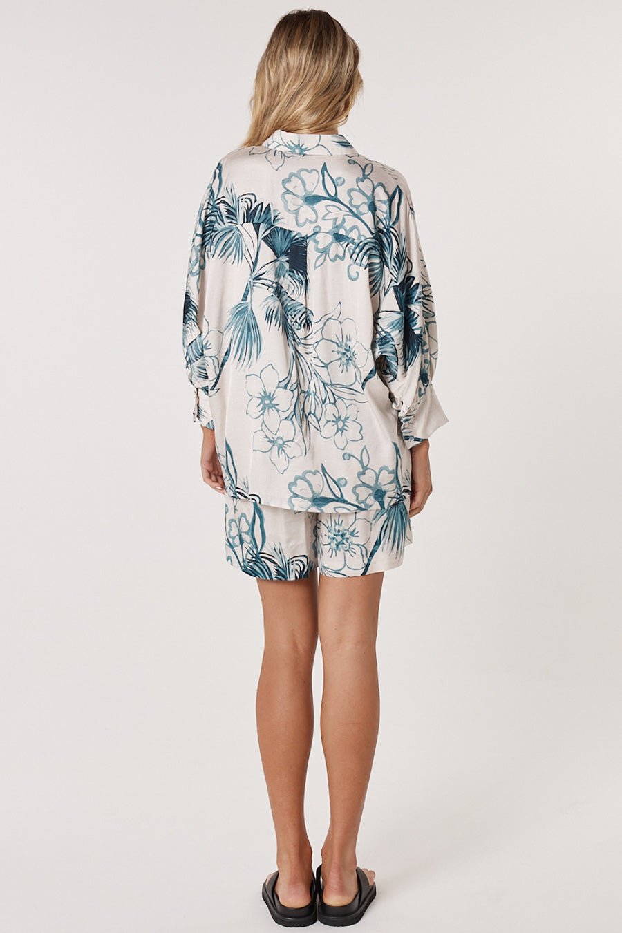 Solstice Palms Shirt - Cream