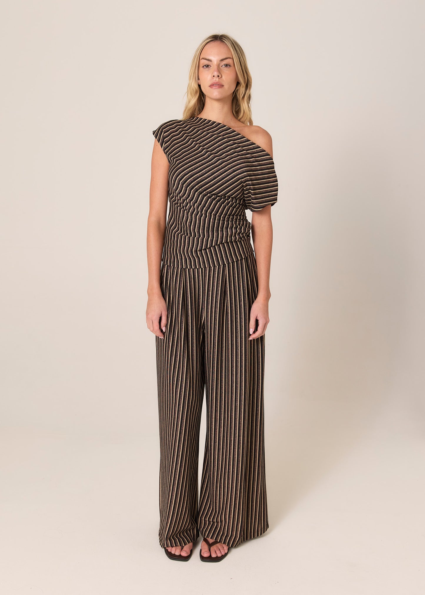 Everlyn Metallic Jersey Top - Multi