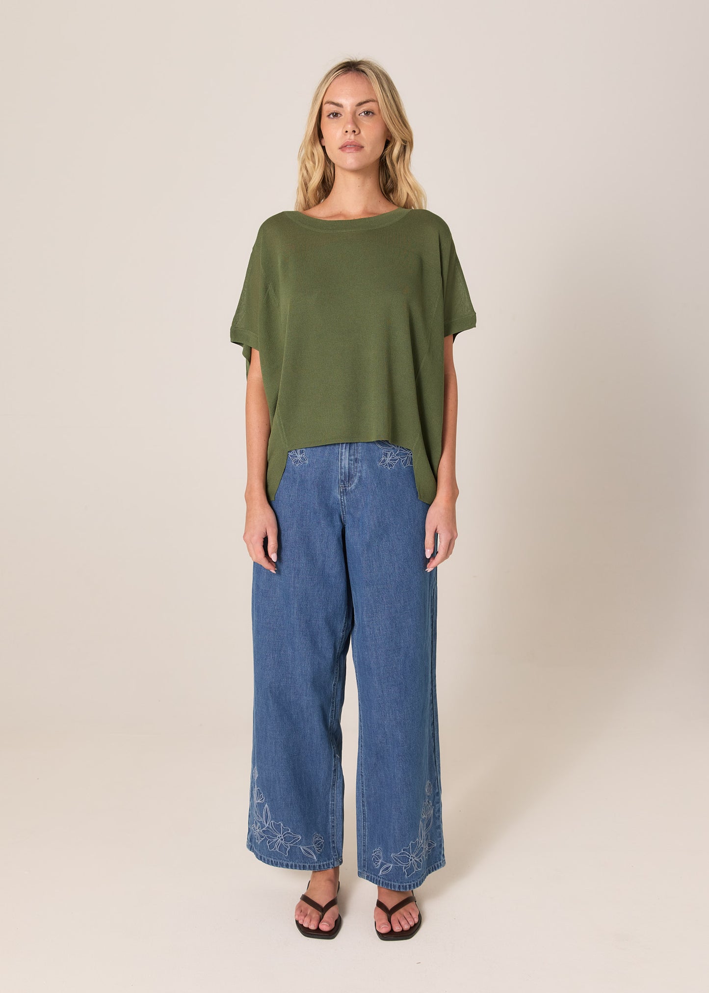 Esther Knit Top - Olive