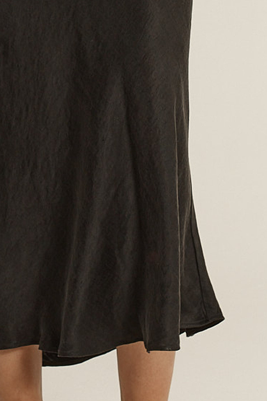 Anya Bias Cut Skirt - Black