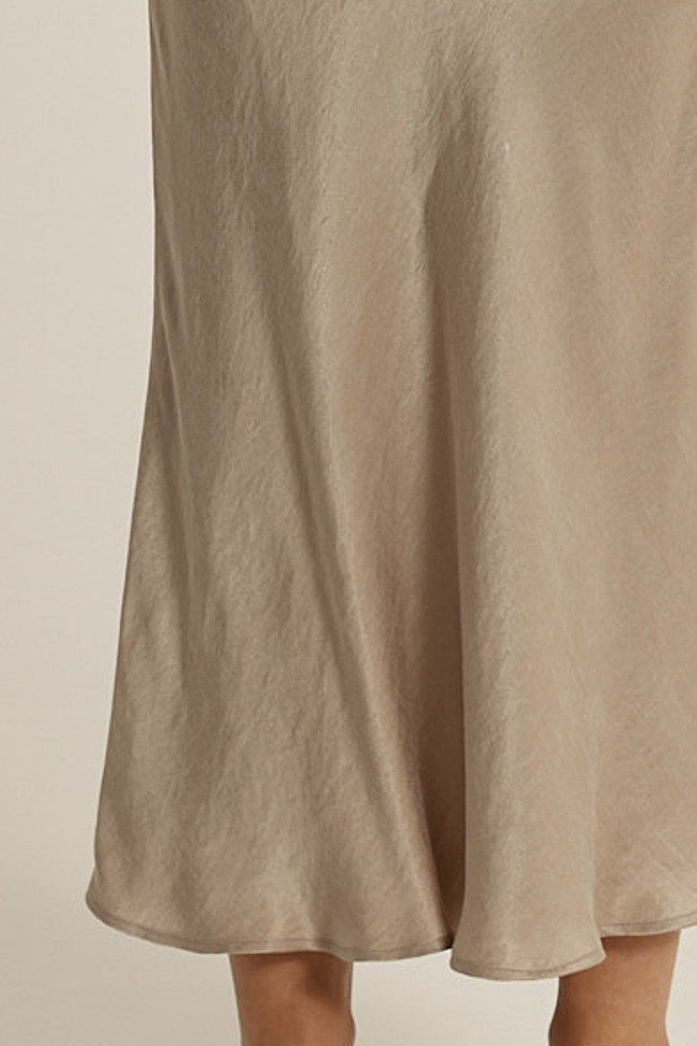 Anya Bias Cut Skirt - Champagne