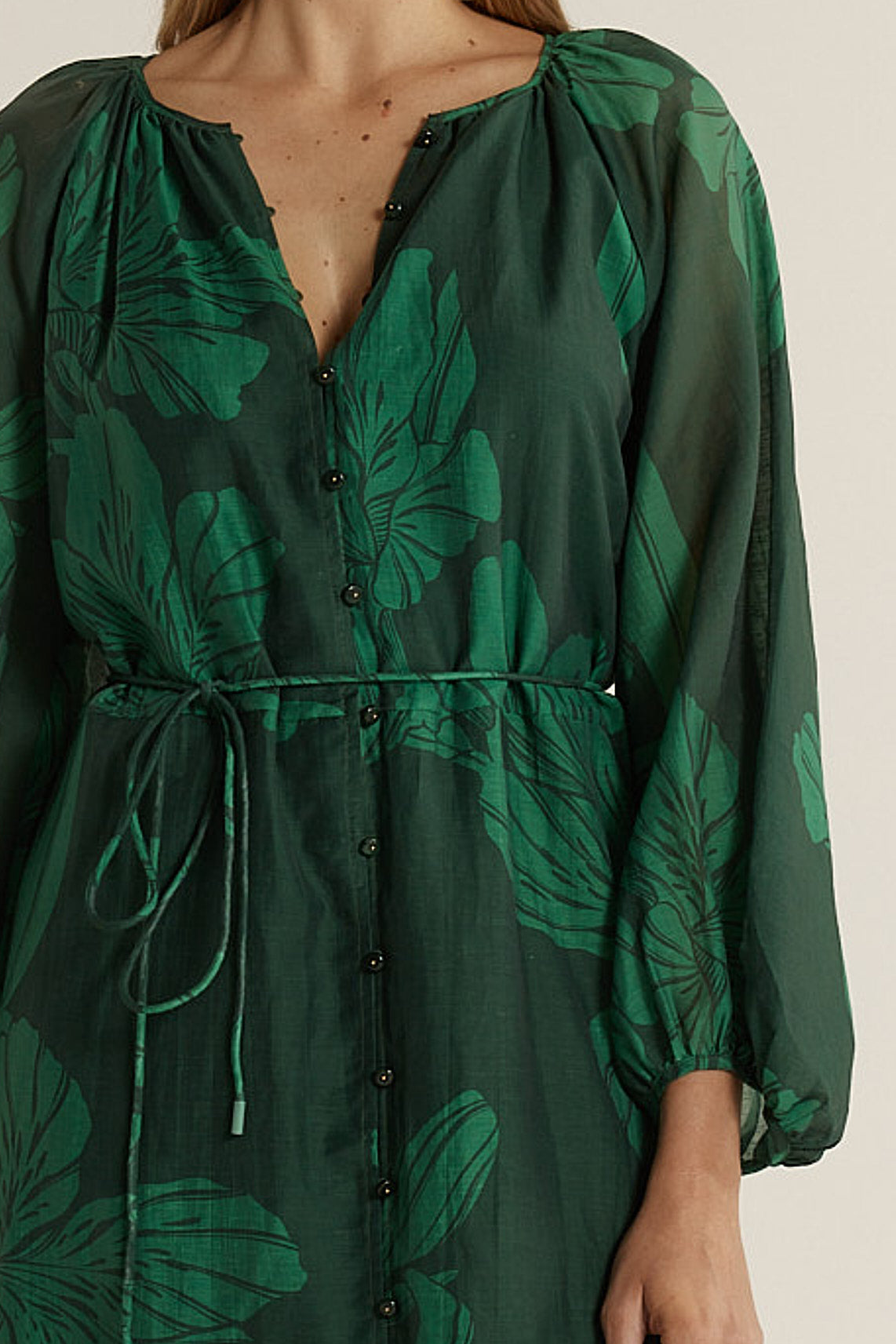 Lynn Tiered Dress - Evergreen