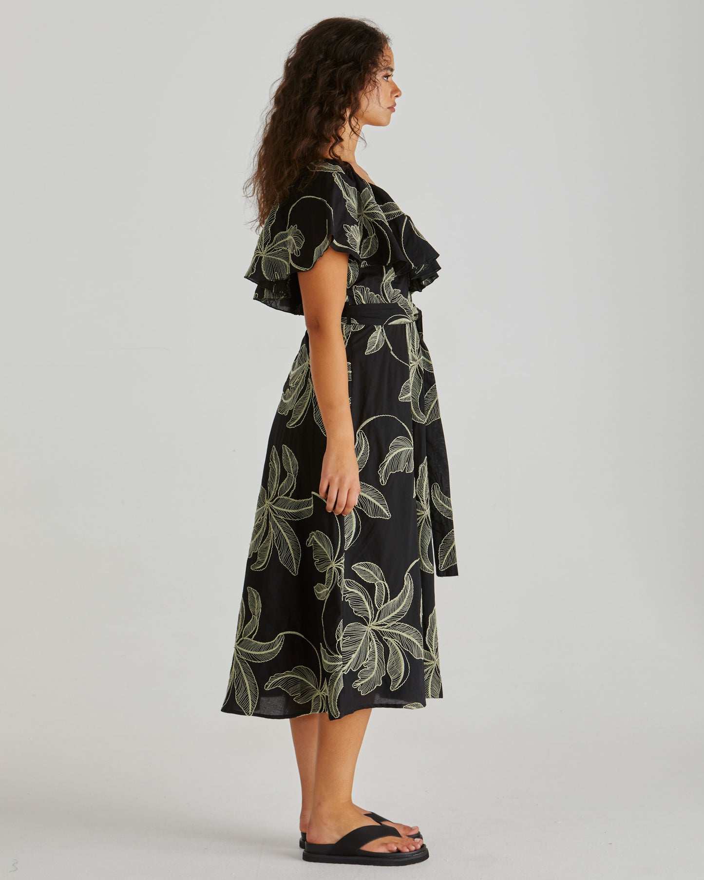 Rosita Ruffle Dress - Black